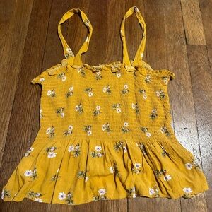 Yellow floral tank